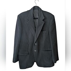 Stafford 100% Camel Hair Black Mens Two Button Blazer Size 40S